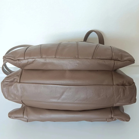 genuine leather,shoulder bag, Kim Rogers,brown Boho,hippie,multipockets. - Picture 13 of 17